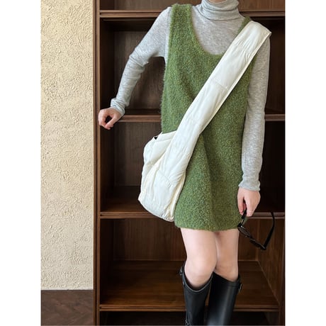 Knitted vest dress /3color　un1686