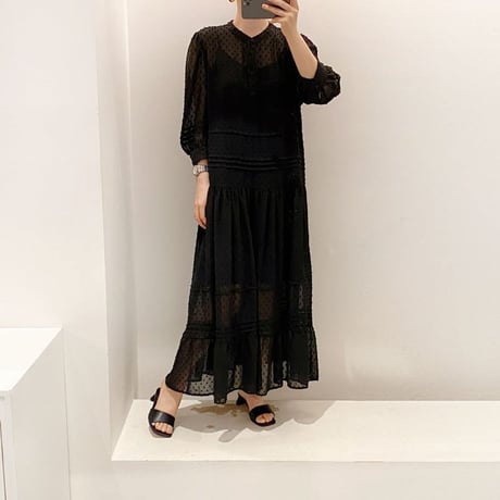chiffon long one piece　un1108