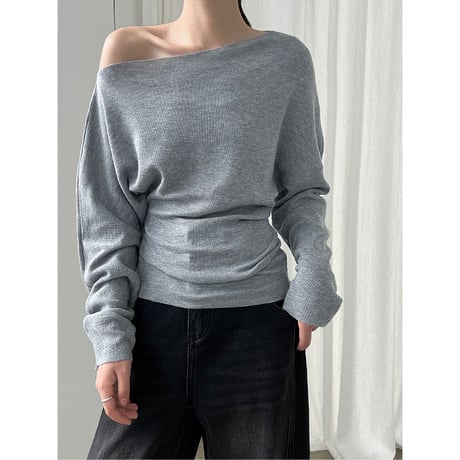 one shoulder knit /6color　un1691