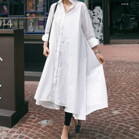 over size shirt one piece /2color　un1356