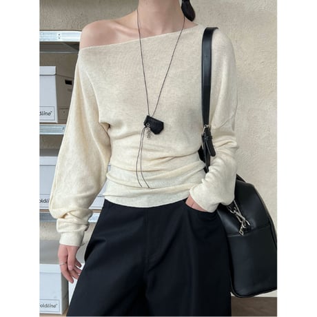 one shoulder knit /6color　un1691