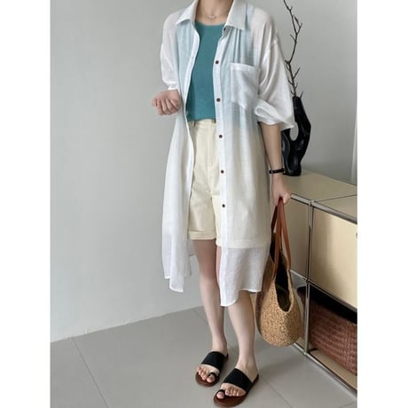 long sheer shirt　un1008