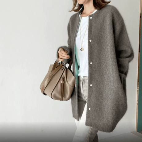 medium knit cardigan /5color　un1493