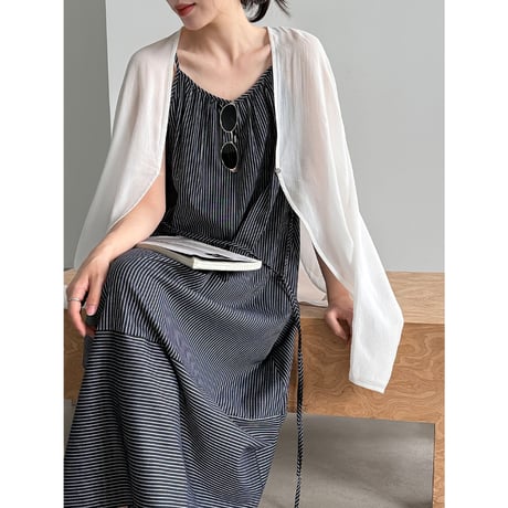 stripe airy camisole dress　/2color　un2111