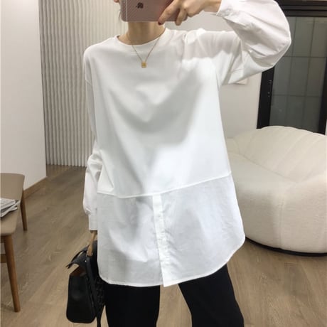 simple round neck tops　un1028