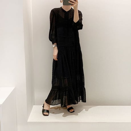 chiffon long one piece　un1108