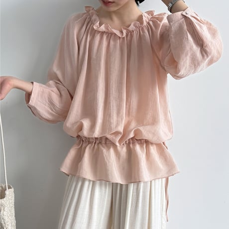 off shoulder airy blouse　/2color　un2022