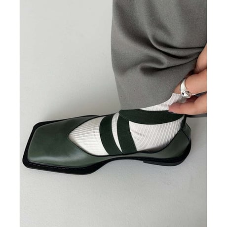 square strap shoes /4color　un1186