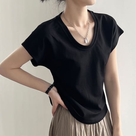 u-neck t-shirt /5color　un1038