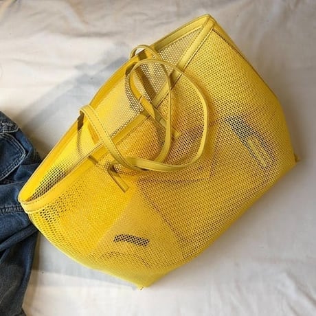 big mesh tote bag /3color　un1171