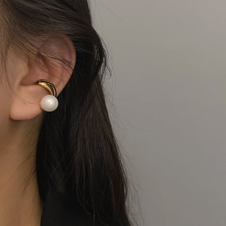 pearl nuance metal ear cuff　un1239