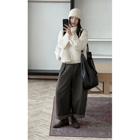 collarless cotton jacket /3color　un1637