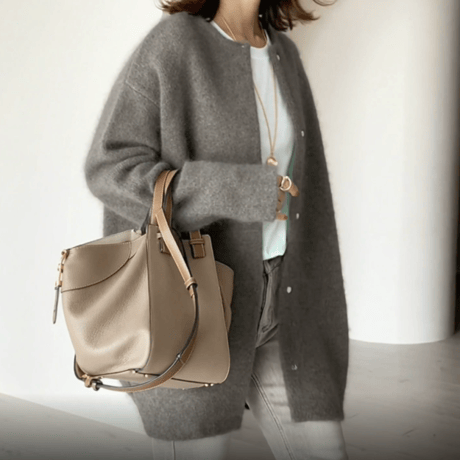 medium knit cardigan /5color　un1493