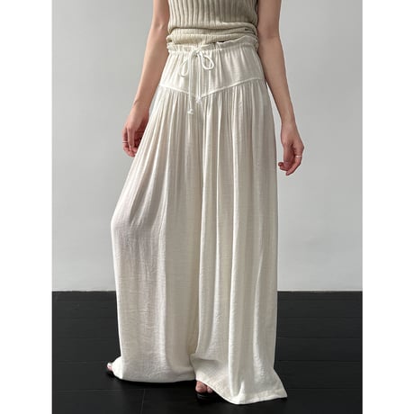 drawstring wide flare pants　/2color　un2000