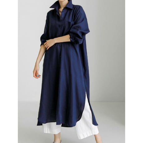 basic over size shirt one piece /3color　un1407