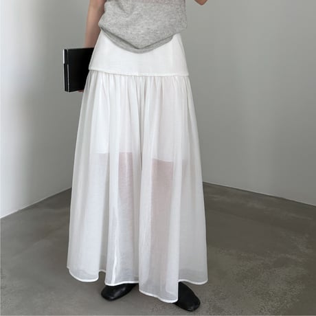 sheer layered maxi skirt　/3color　un2005