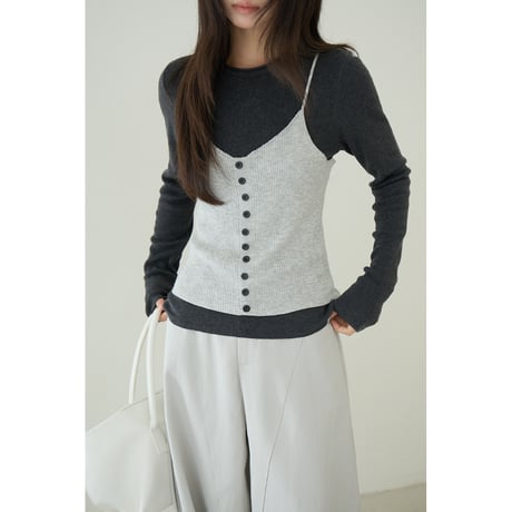 button down camisole　/2color　un1770