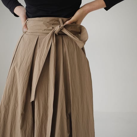 wide ribbon pants /2color　un1166
