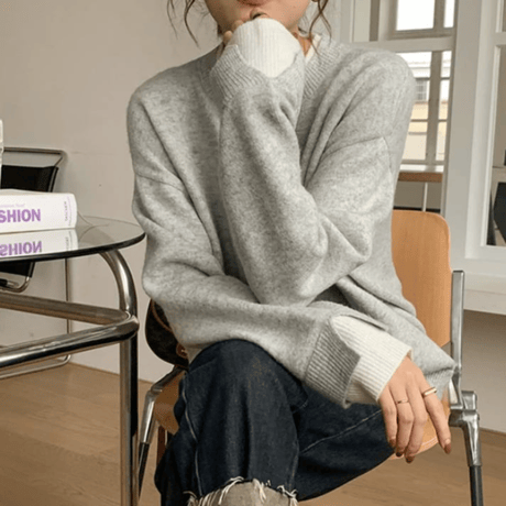 layered knit tops　un1490