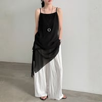 sheer asymmetry camisole　/2color　un2050