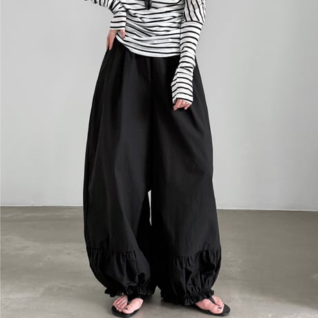 ruffle hem pants　/2color　un2091