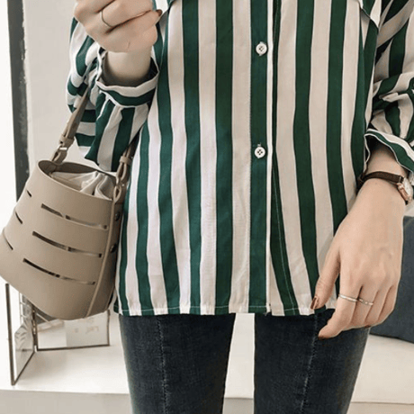 thick striped shirt /2color　un1603