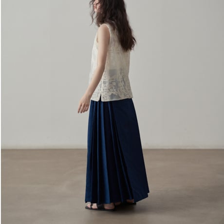 sheer paisley sleeveless blouse　un1813