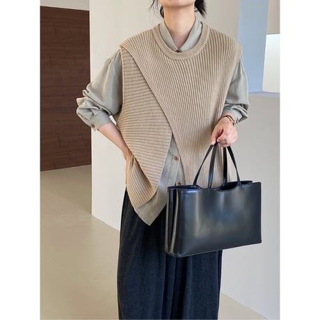 asymmetrical vest /4color　un1658