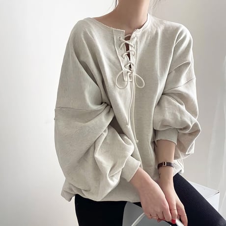 lace-up tops /2color　un1067