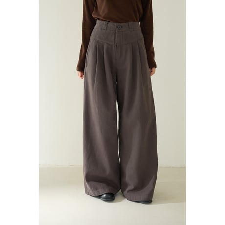 tuck wide pants　/2color  un1782