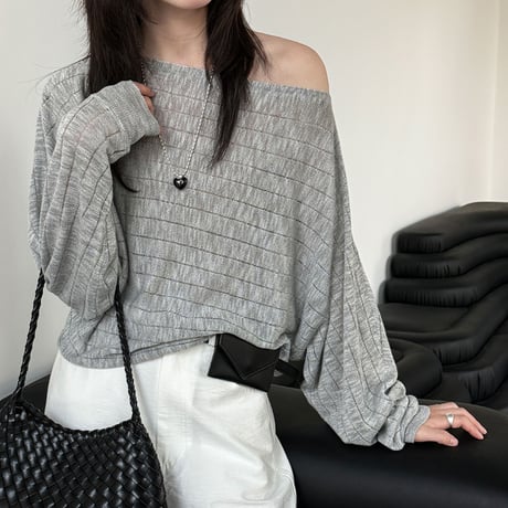 sheer summer knit pullover　/3color　un2007