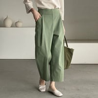 cropped tuck pants /4color　un1120