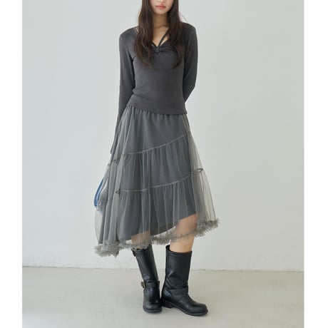 mist tulle skirt　/2color  un1783