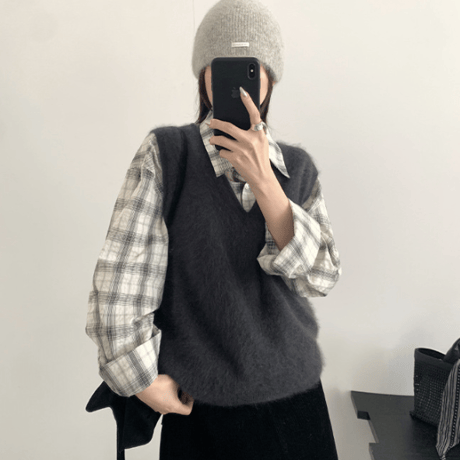 collarless cotton jacket /3color　un1640