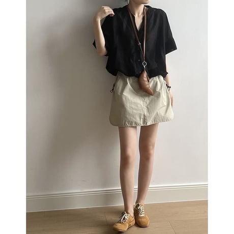 baloon hem blouse /2color　un1032