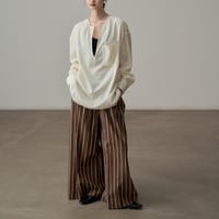 stripe flow wide pants　un1817