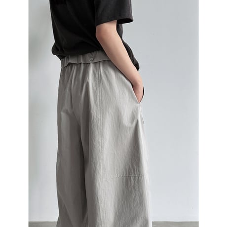 drawstring wide utility pants　/3color　un2006