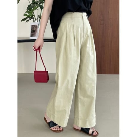high waist tuck wide pants　un1114