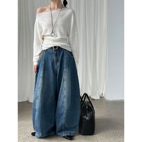 one shoulder knit /6color　un1691