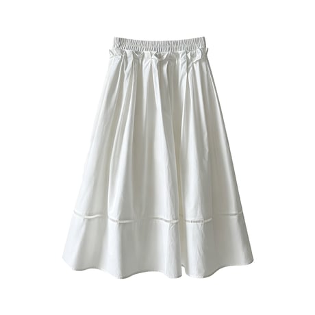 cotton lace line flare skirt　/2color　un2083
