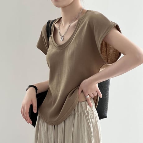 u-neck t-shirt /5color　un1038