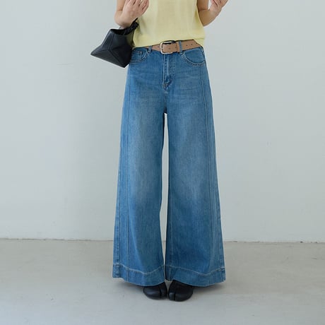 wide leg denim pants　un1942