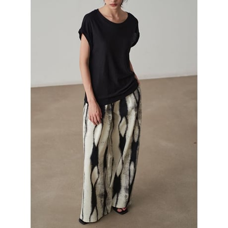 nuance patterned wide leg pants　un1160