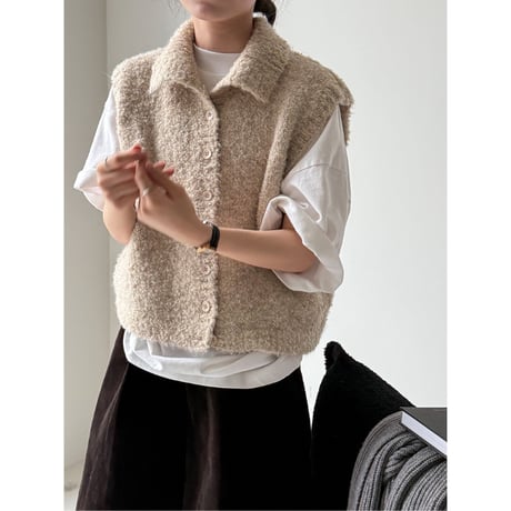 knit vest /4color　un1683