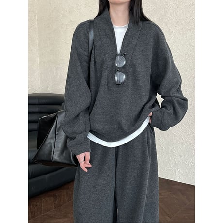 sweatshirt & curve pants Two-Piece Set　/2color　un1684