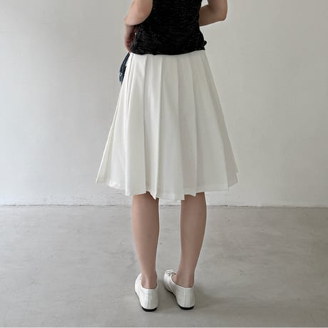 pleated wrap mini skirt　/2color　un1903