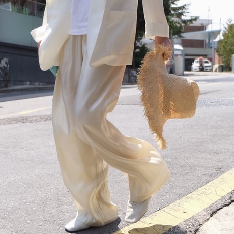 shiny wide pants /2color　un1170