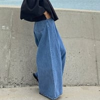 wide leg denim pants　un1398