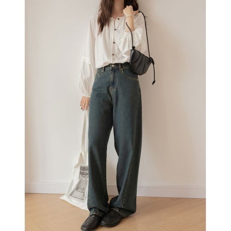 baloon sleave blouse /2color　un1057