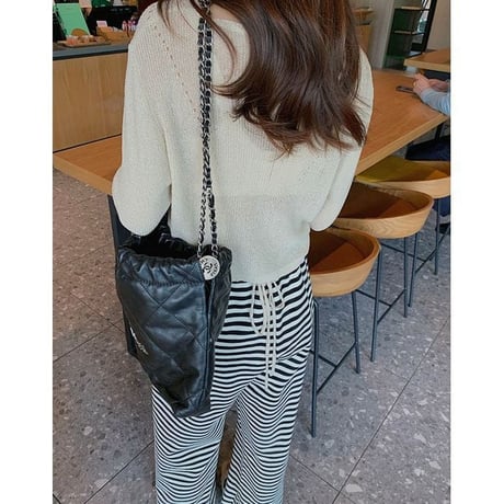 border wide-leg pants　un1152